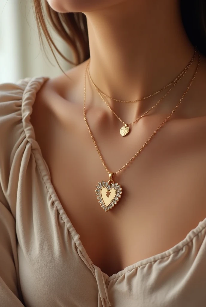 i want to make a picture of medium size heart locket which is made up by overlapping of two simple
letters 'i7'
wearing by a abaya girl