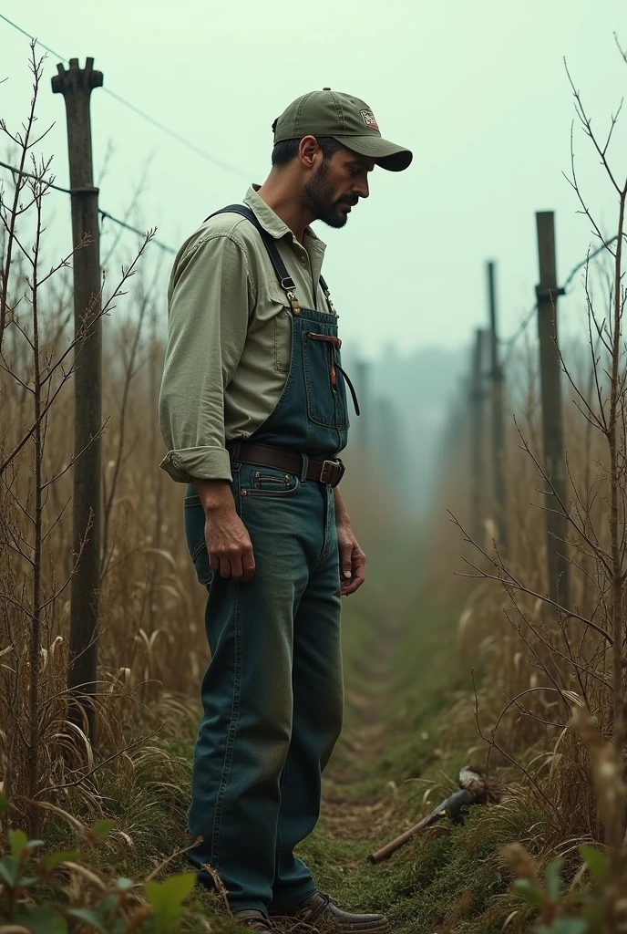 a farmer being irresponsible; he doesn't take good care of his own plants