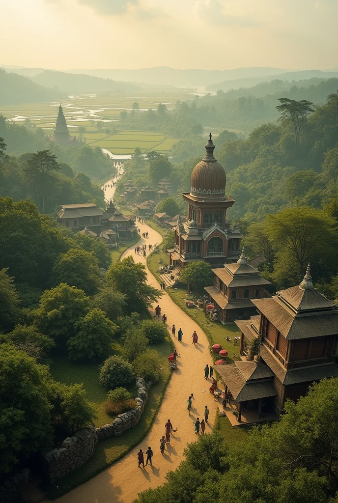 Image of 19 century of Bangladesh drone shot