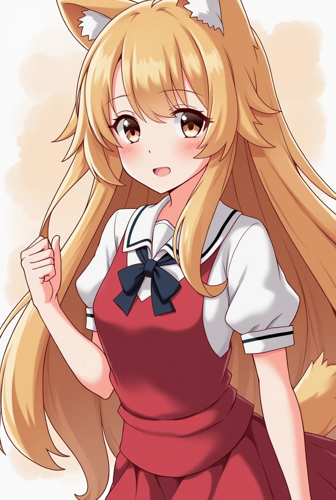 Anime girl dogy pose and show wajaina