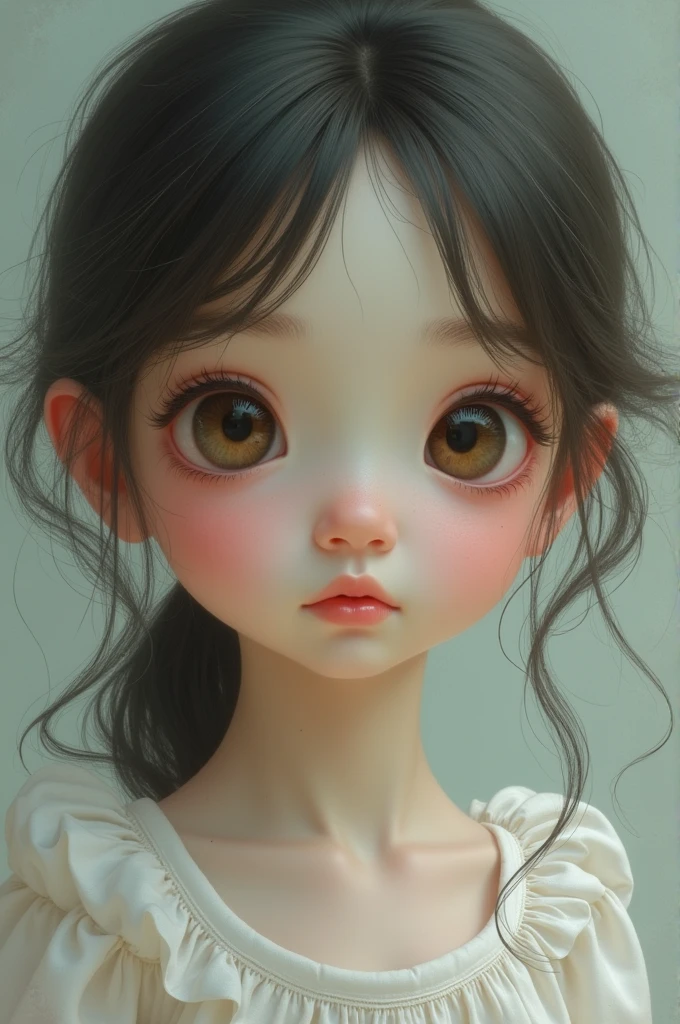 A girl with big eye