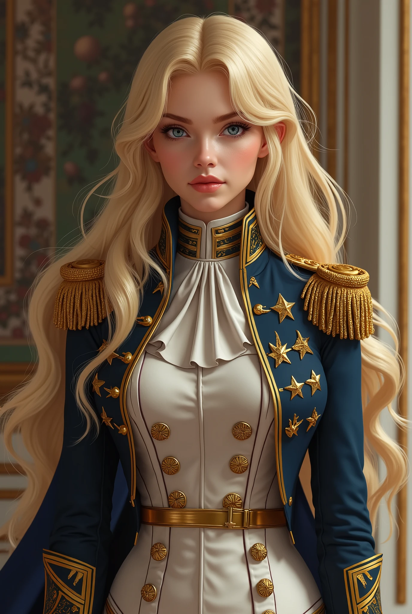 The Rose of Versailles Oscar、A beautiful woman in men's clothing、Blonde、I have long hair、French military uniforms、