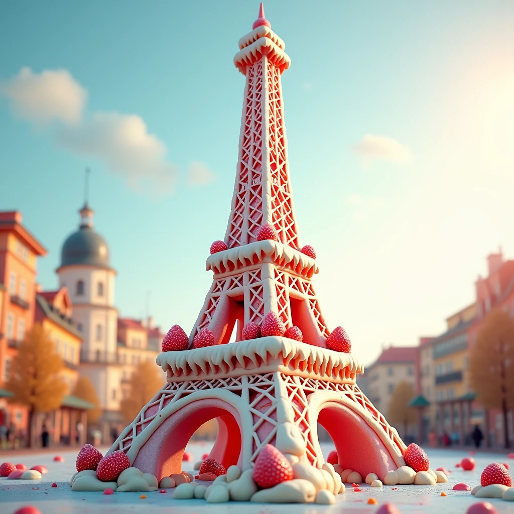 ((half-empty jar of strawberry jam)), jar stained with jam, (poster: 1.6), ((jam spray)), Eiffel Tower in Paris, ((jam block on the table))) ((jam flowing from the side of the jar to the table))), spoon on the table stained with jam, (((pre-revolutionary Russian style))) intricate detail, fine detail, hyperdetail, ray tracing, subsurface scattering, diffuse soft light, shallow depth of field, intricate, high detail, sharp focus bokeh, (( Painting by James Jeam, Krenz Cushart)))) --auto --s2