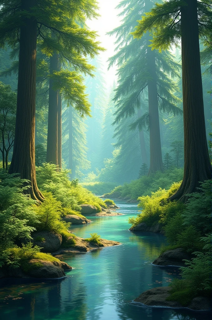 Forest with river 