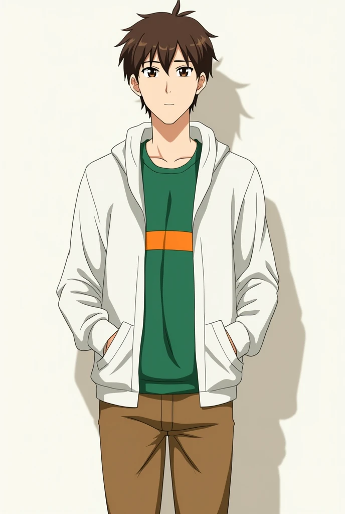 Kiyotaka is a tall and lean young man with brown hair, brown eyes, and a fair complexion. He is usually seen wearing a standard school uniform. Outside of school, he wears a white hoodie covering a green shirt with an orange stripe along with brown pants. He is also seen wearing a blue vest over a white shirt and brown pants. He has grown taller since his first arrival at the school.

He is considered to be very handsome, as was mentioned in the light novels, by Kikyō Kushida, that he ranked 5th in ikemen amongst the -year . This is somewhat confirmed as he has attracted the attention of many girls in his class, some of whom are even very popular.[1] Kei, before she officially started dating him, said he is considered to be in the top 10 of the hottest boys in the entire school. Satō finds him hotter than even Yōsuke Hirata despite being rejected by Kiyotaka.

He also has an incredibly well-built body, which was pointed out by Suzune Horikita at the swimming pool. She noticed the immense muscular structure of his body and his arms, particularly his lower arms, and questioned if he did sports, to which he adamantly denied. The reason for this is most likely due to the extensive training he went through as a child in the White Room.[2] Most of the time, he is shown to express a lackadaisical and idle look, which gives off an unconcerned attitude. This can be interpreted as indifference or a relatively passive demeanor to his peers. It is shown in a flashback, that even as a child he possessed a similar unmoving expression that he would keep until adolescence] Many see him as someone who is devoid of emotions as he has never once cried or smiled in their presence calling him abnormal.

In contrast to the anime, the light novel depicts (to an extent) Kiyotaka with more dynamic facial expressions.