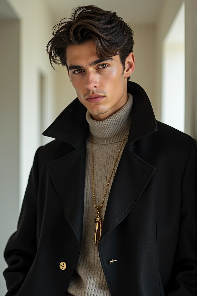 "Create a realistic and high-definition (HD) image of a male model with a luxurious aesthetic, specifically for a fashion brand's website. The model should be posed in a neutral or slightly dynamic pose, and should be wearing high-end fashion clothing and accessories. Please design the image in full desktop size, ideal for use on a website. Include intricate details such as hair, eyes, and facial features, and ensure the overall image has a clean and sophisticated look. The style should be modern and luxurious, appealing to a high-end fashion audience." The modified prompt is more precise and provides clear guidelines for ChatGPT to generate the desired image. It also includes specific details about the image's resolution, posing, clothing, and overall aesthetic to ensure that the output meets the requirements.