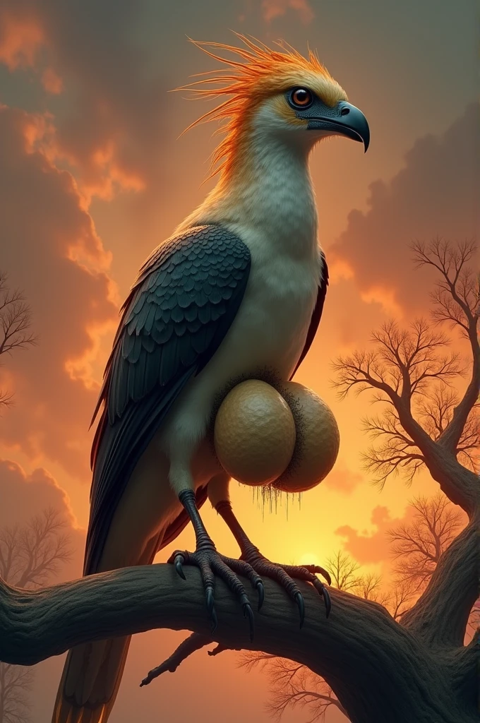 A bird with testicles