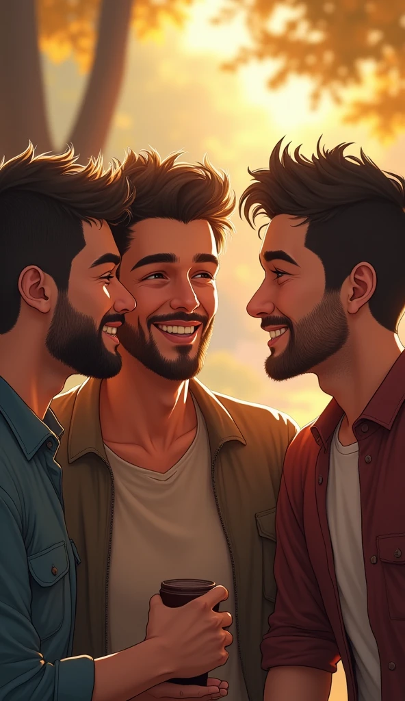 Three male friend childhood friend