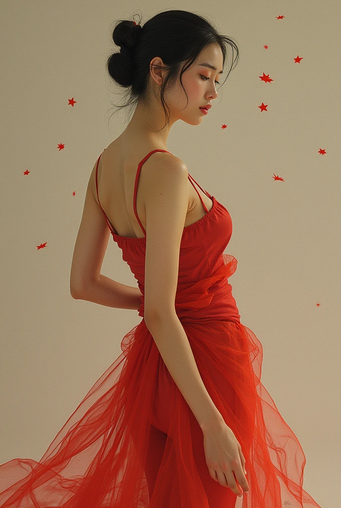 Beautiful woman、Masterpiece、Real People、Female body、balance、Noriko Sakai、Three-dimensional background、Lamenting pose、See who's watching