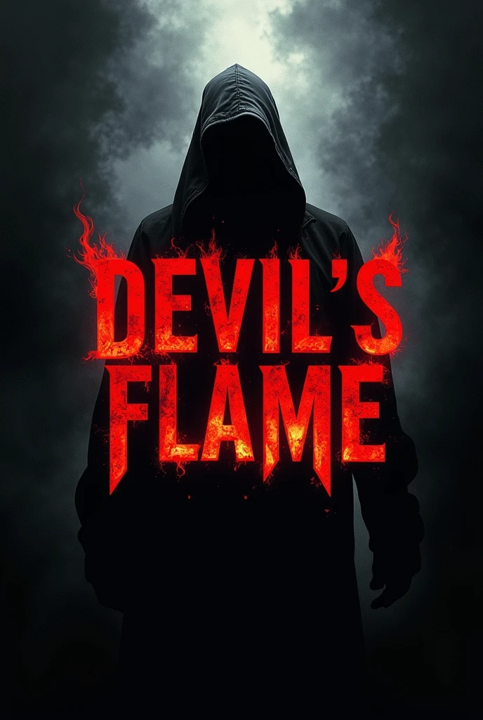 A book cover, all in black and flame the title is "Devil's flame" and the author is Chu shykl