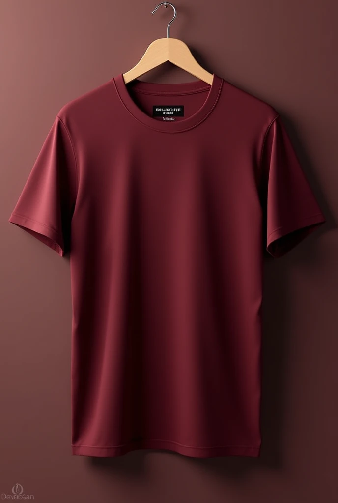 Create a image of a marron t shirt and in background is have a collection store name as dragons den