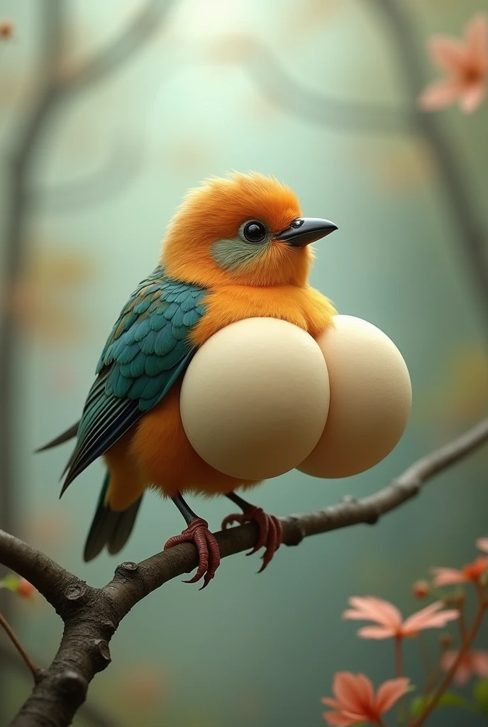 A small bird with big testicles