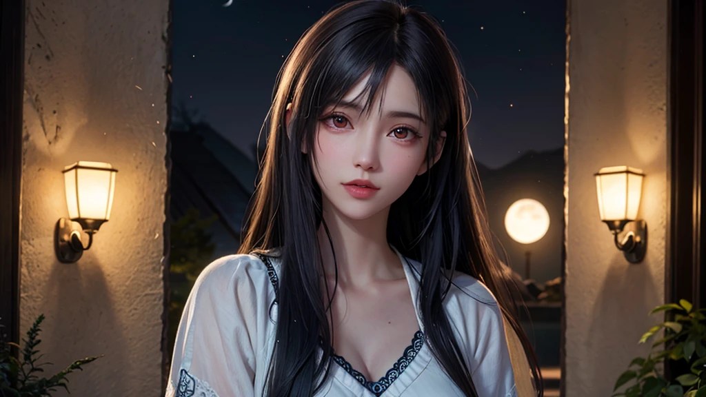 (best quality,4k,8k,highres,masterpiece:1.2),ultra-detailed,(realistic,photorealistic,photo-realistic:1.37),beautiful detailed eyes,beautiful detailed lips,extremely detailed eyes and face,longeyelashes,moonlight,girl,night,full moon,mystery,magic,beautiful girl,starlit night,garden,peaceful,long hair,serene,dreamy,moon gaze,night sky,ethereal,feminine,charming,moonlit scene,mysterious girl,luminous,calm,nighttime,enchanted,soft glow,darkness,moon goddess,lunar beauty,shadows,lunar halo,moon magic,tranquil,fairytale-like,moonlit garden,shadow play,night atmosphere,moonlit landscape,moonlight reflection,dark night,(Hyperrealism:1.3),(Pixar style,colors),hyper detailed intricately detailed,fantastical,intricate detail,splash screen,fantasy,concept art,8k resolution,(masterpiece:1.2),melting,complex background,intricate detailed,bright colors,fantasy,concept art,digital art,intricate,oil on canvas,expert,insanely detailed,4k resolution,(Deep sharpness:1.1),(Incredibly detailed:1.1),(HDR:1.3),(Wallpaper:1.2),(Photorealism:1.3),