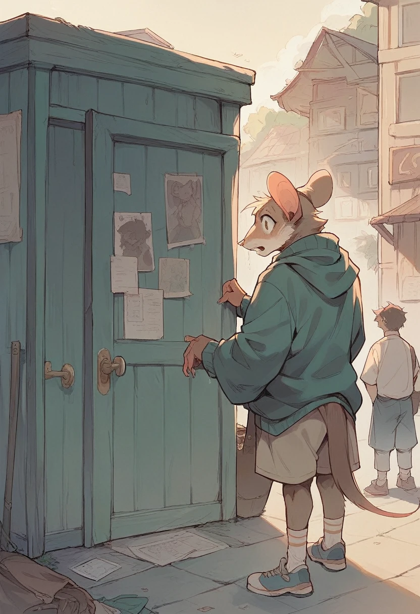 The mouse was caught and escaped