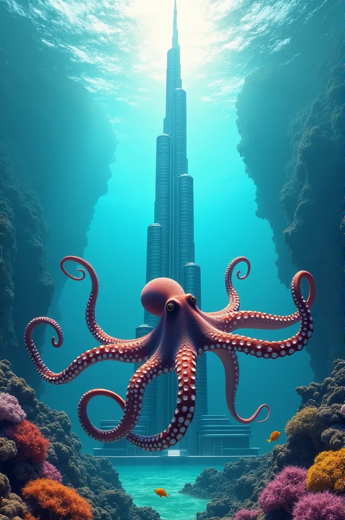 Burj Khalifa plus octopus 