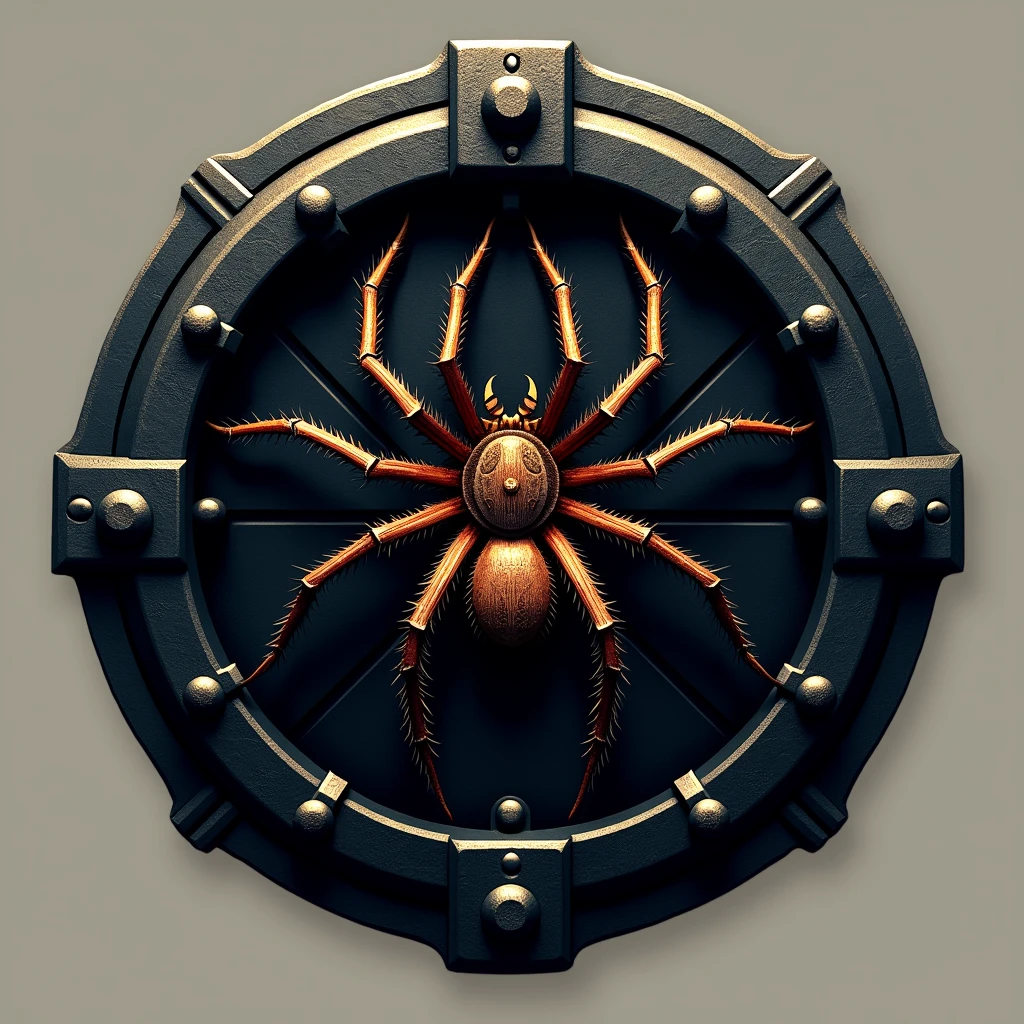 Logo for a tarantula channel make it have a spider symbol with a vault