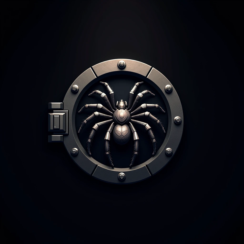 Logo for a tarantula channel make it have a spider symbol with a vault