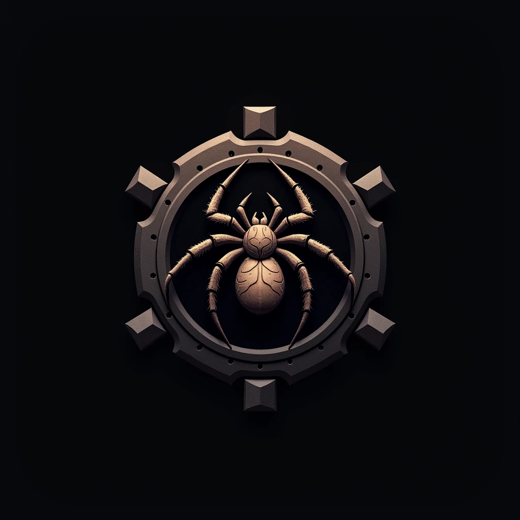 Logo for a tarantula channel make it have a spider symbol with a vault