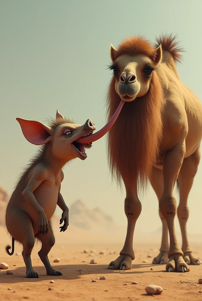 A piglin licking camel's ass
