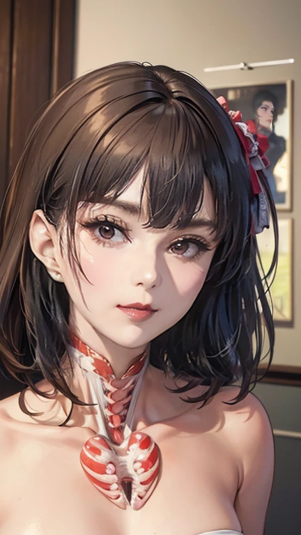 masterpiece, best quality, (Perfect anatomical structure,Realist:1.3,From the front, Face Focus,(Don't look at the audience:1.2), (1 girl:1), 1 female, (Large Breasts:1.2), Sexy body, Thin waist, Attractive front curve, Round and soft breasts, Disgusted face, (Black fur:1.6, Waist-length hair), night, Heavy rain, External, City, Crop Top, Necklace 1:6, (White long sleeved stand up collar shirt:1.4), (Corset Black leather), Black gloves covering the hands, (Distressed Shiny Black Leggings), Blood, Dark alleys, Blood splattered on the floor, Bright red light, Bright Eyes, Depth of Field, Holding a sword, Night Sky, atmosphere, Perfect hands