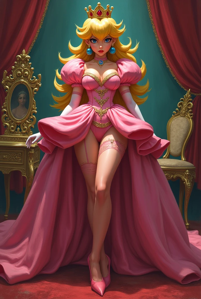 2d Princess peach as a toxic findom domme foot worshipped