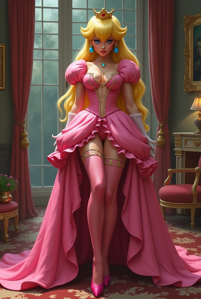 2d Princess peach as a toxic findom domme foot worshipped