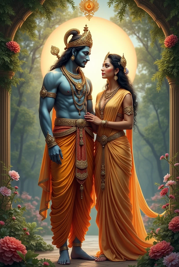 Create a image of Lord Rama and Sita