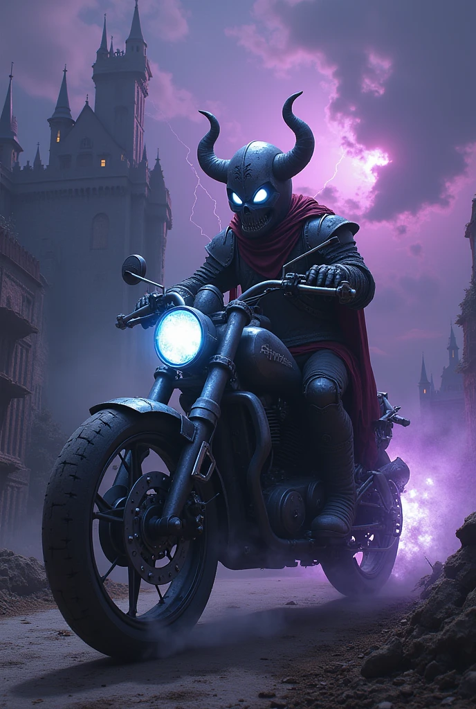 Dark style Super Mario,Ghost Knight,motorcycle