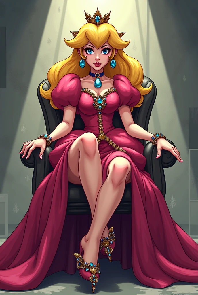 2d Princess peach as a toxic findom domme putting her feet to be licked by you