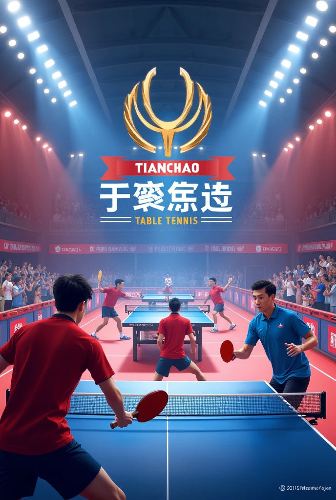 I want to add "Tianchao Table Tennis League" on it