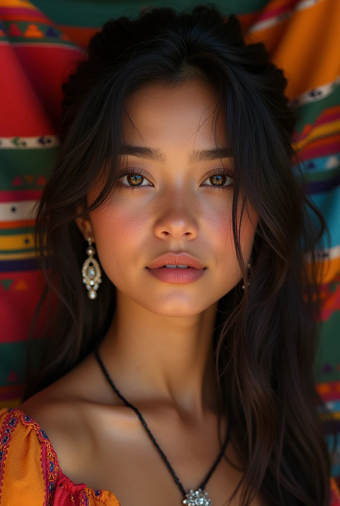 Make a beautiful Mexican girl
