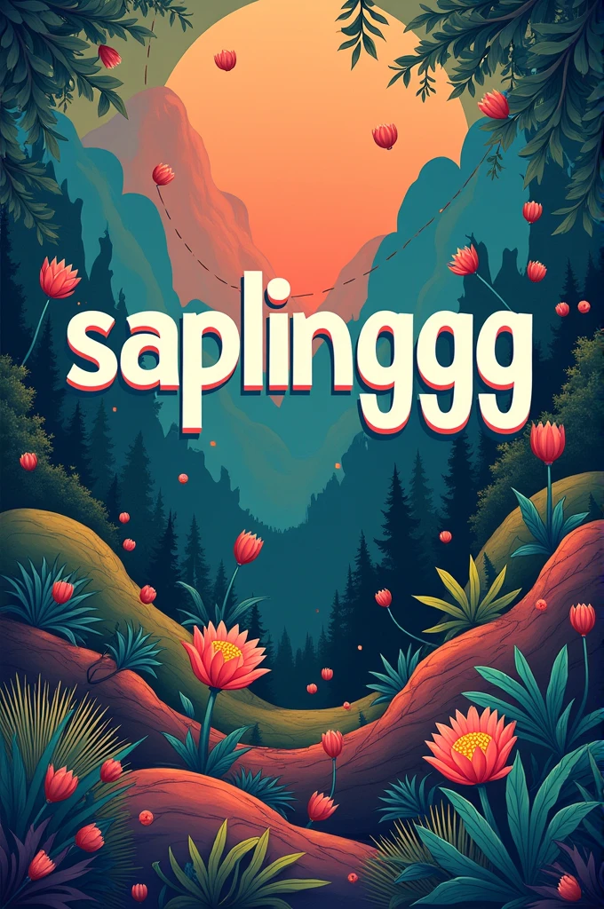 A creative poster having 'saplinggg' written on it
