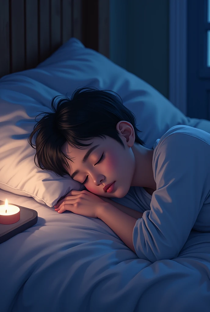 Chandu sleeping, he seeing dreams