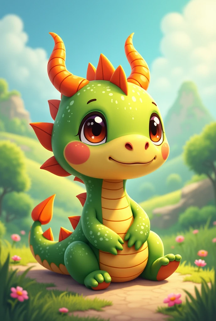 A cute 2D dragon