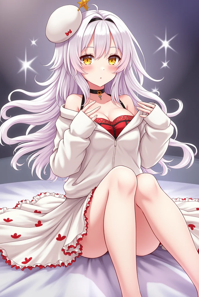 Hololive、Idol、cute、Young、Small breasts、White Hair、Long Hairstyles、Yellow Eyes、White hoodie、sneakers、Red inner camisole、Belly button、On stage、garter belt、skirt、hat、lion dance、R18 depiction、Creampie、Insert、Bukkake、naked、Spread your legs、Sex、On the bed、Embarrassing、Shine、Sweaty、male、Sperm all over the body、Group Sex、Blowjob、Panting、Red cheeks、Covered in sperm、Panting、White Breath、Lift from behind、Fertilization、大量にCreampie