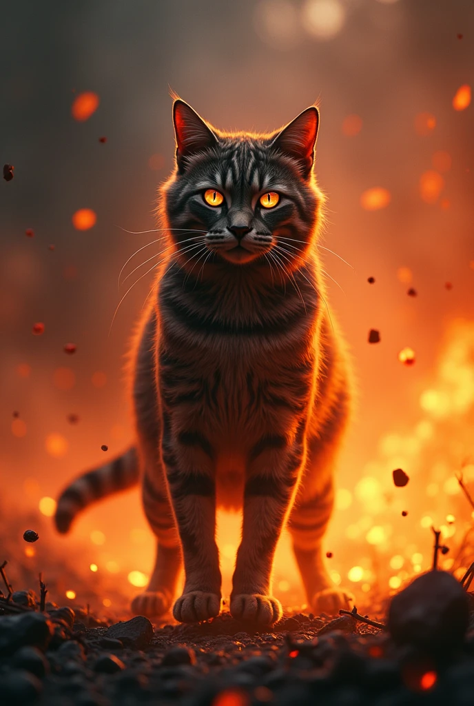 Cat came out of the fire looking a boss