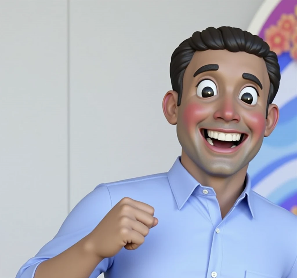 man. 3d cartoon