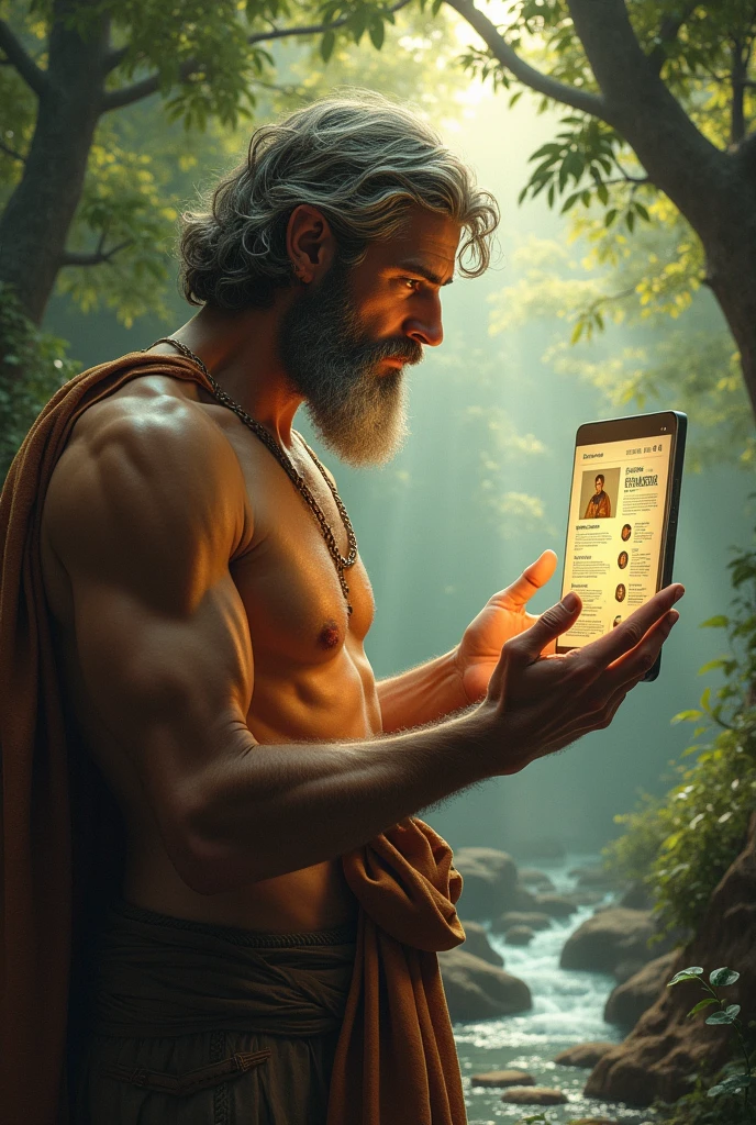 Create a card about biblical Adam talking about your profile 