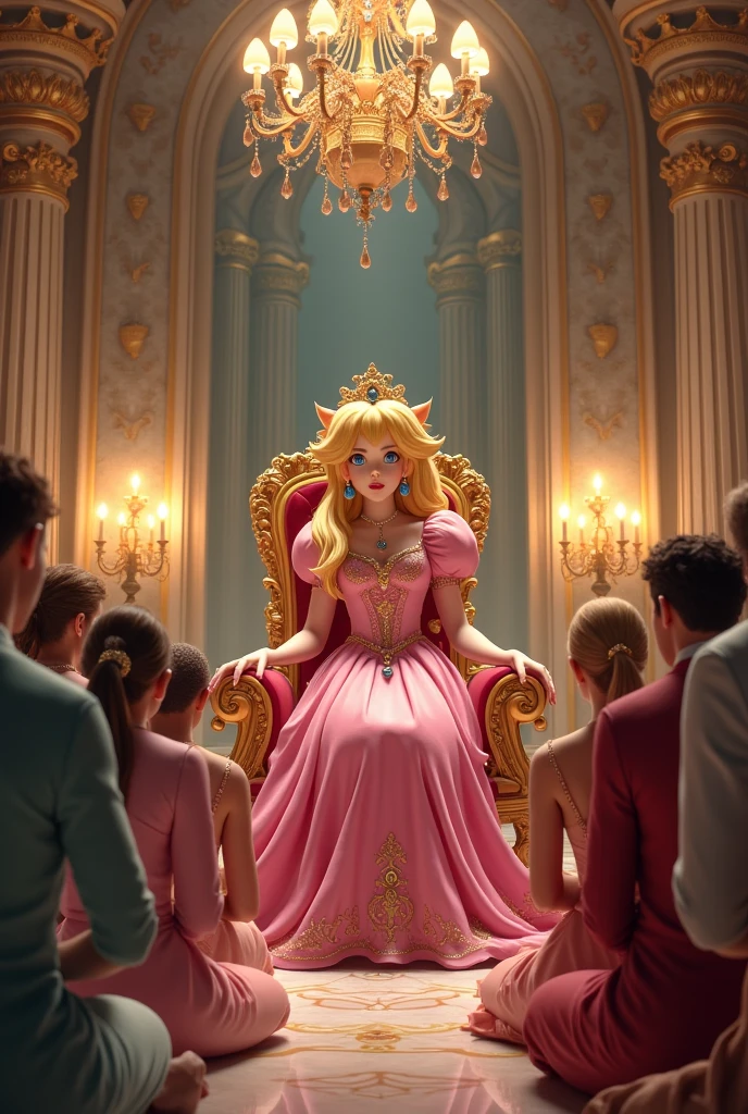 Princess peach foot worshipped and payed to be pretty and spitting you