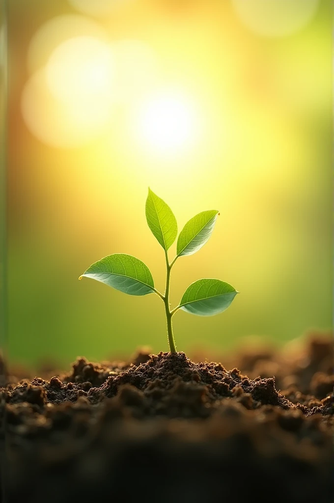 A sapling planted on sun