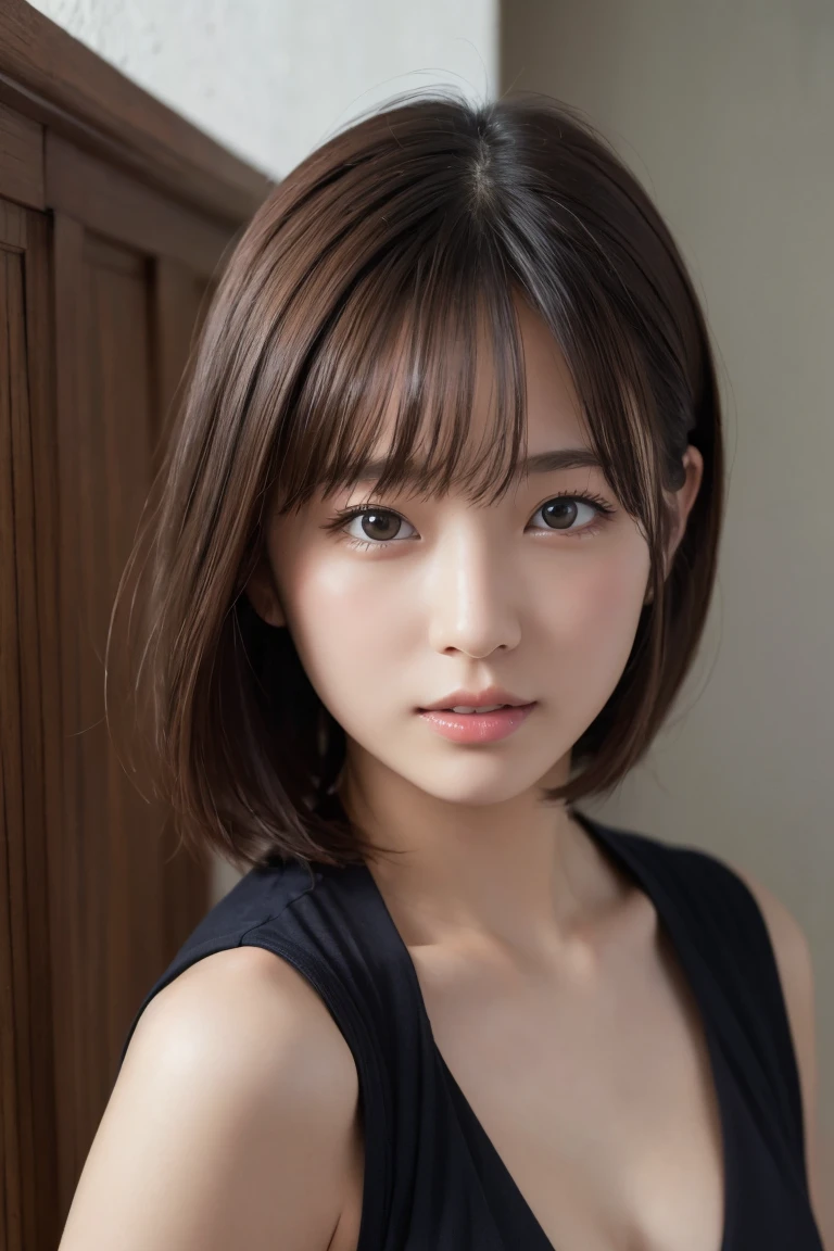 (Highest quality:1.4)，(masterpiece:1.4)，(Realistic:1.4)、beautiful women、Topless、Petite、night