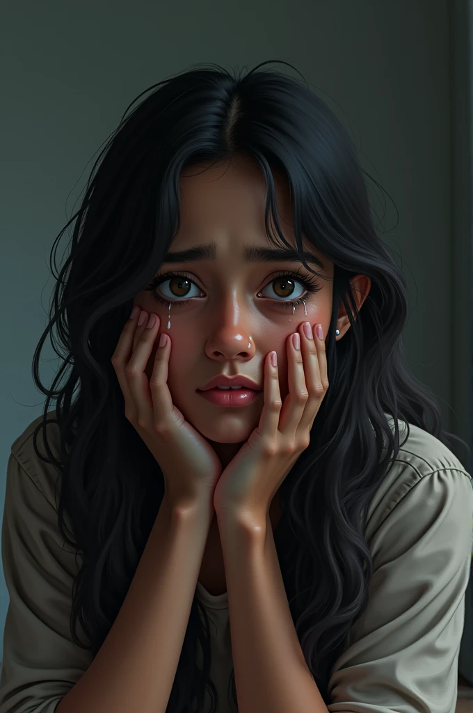 A girl cry because of toxic relationship she looks like India girl