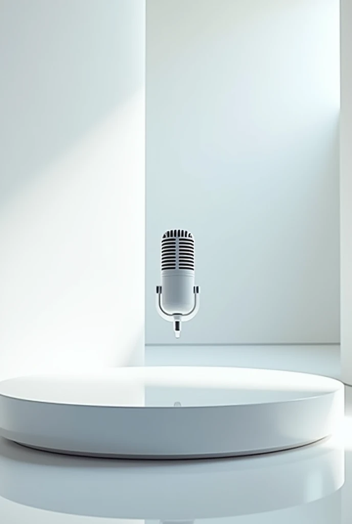 You can remove the gold letters below and make it clearer with a microphone above.