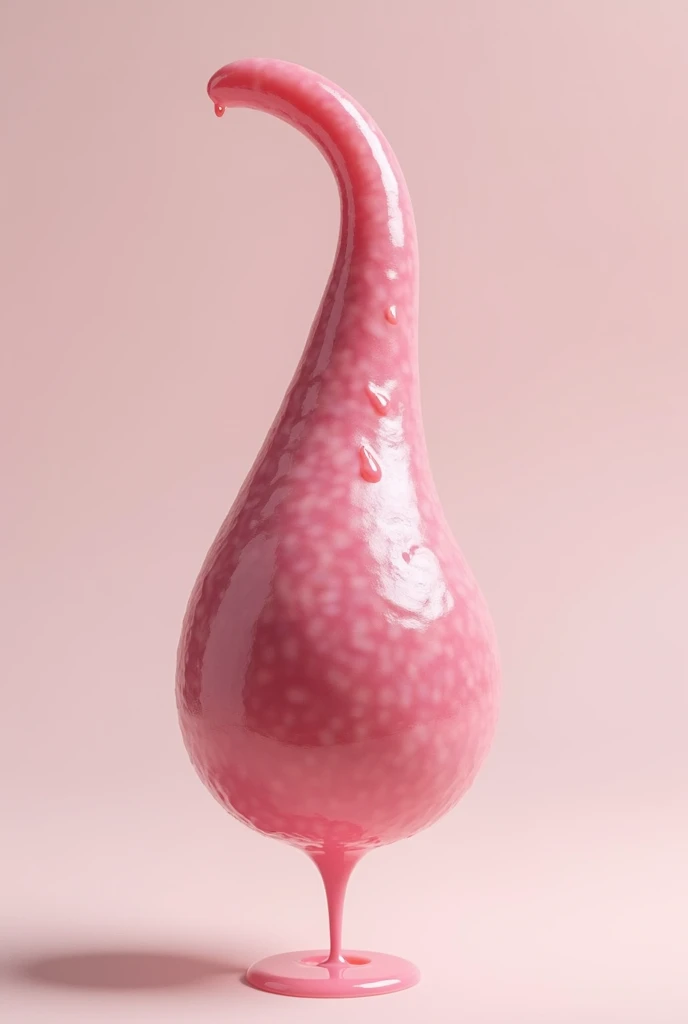 Big pink cock with a nice curved tip and drooling