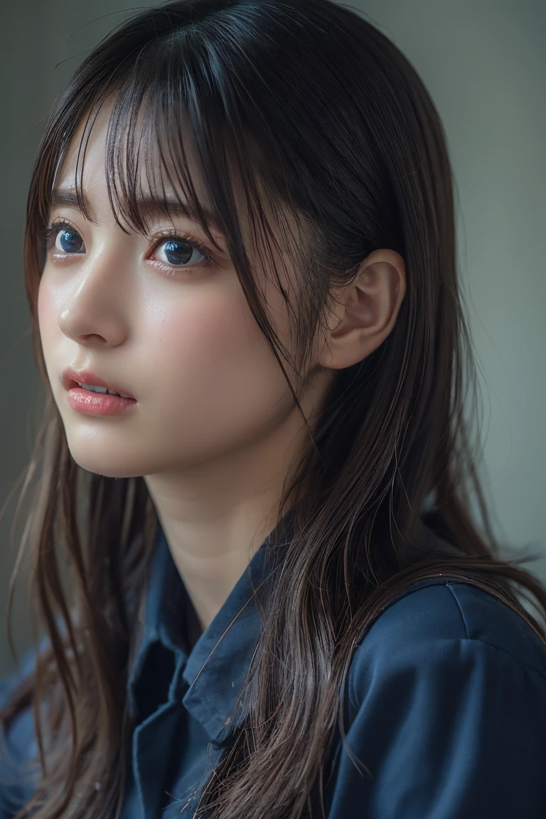 (Highest quality:1.4),(masterpiece:1.4),(Realistic:1.4)、beautiful women、Upper Body、Looking up、