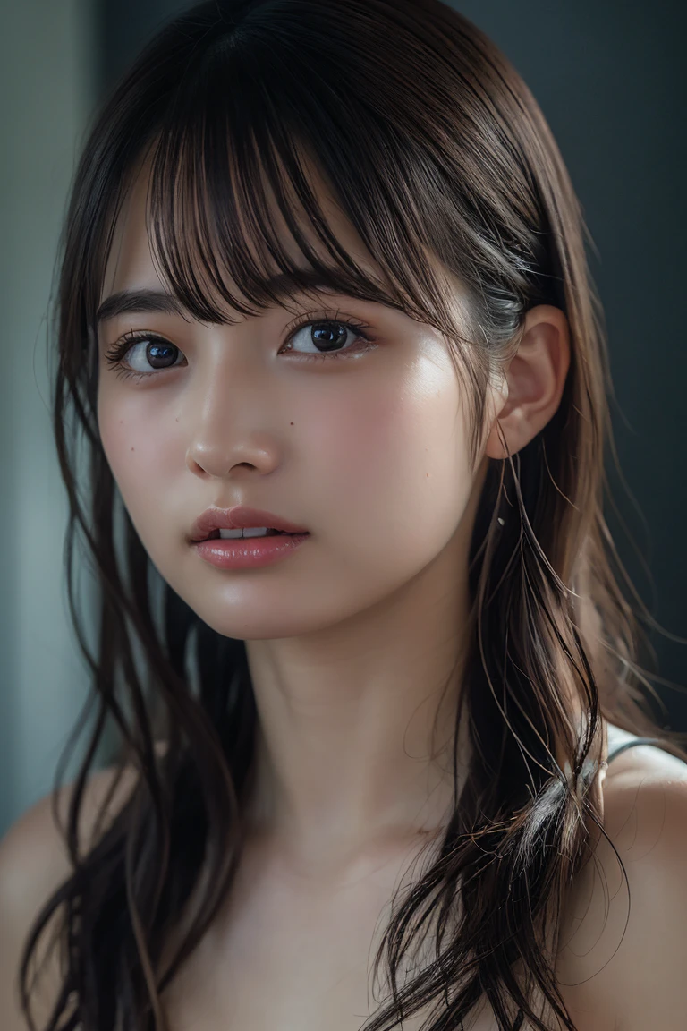 (Highest quality:1.4),(masterpiece:1.4),(Realistic:1.4)、beautiful women、Topless、Petite