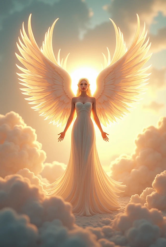 (photorealism:1.2), being with six wings, two of which are for flying, while they use the rest to cover their head and feet respectively.