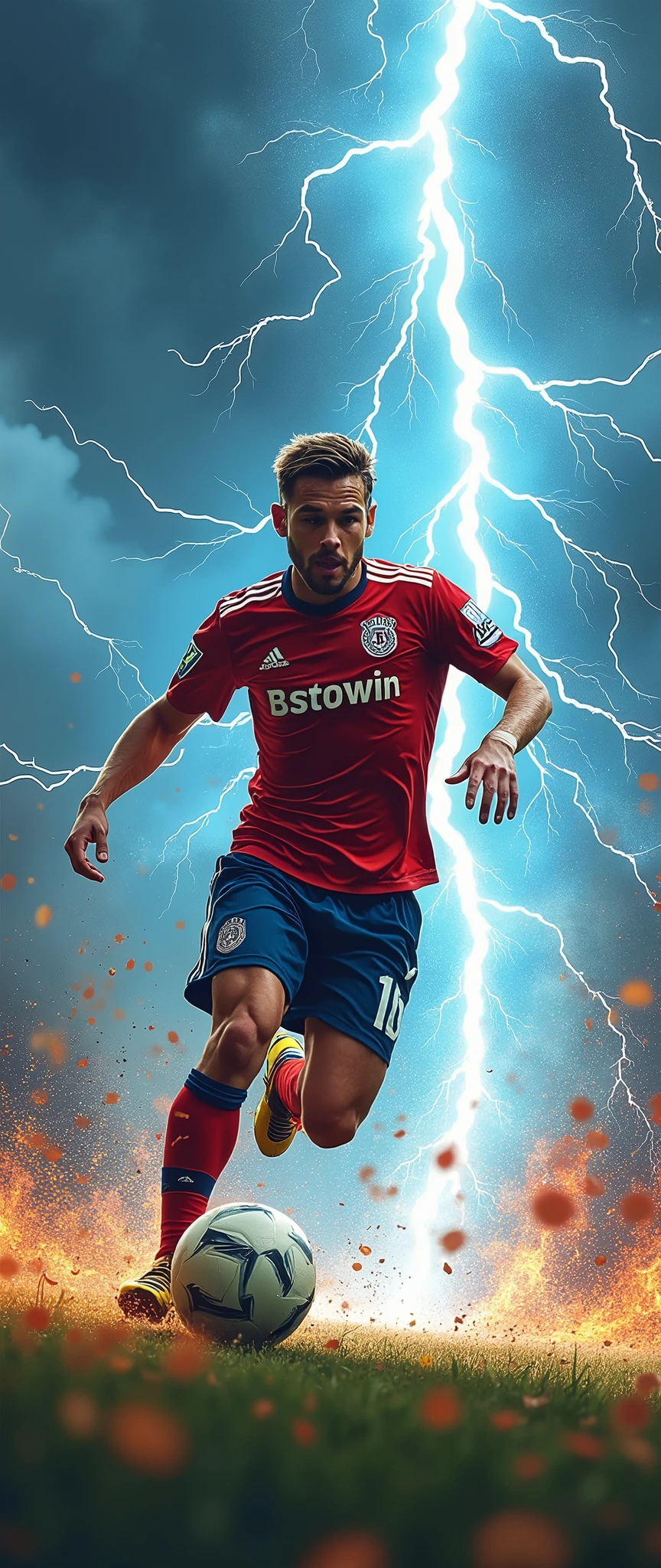 (masterpiece:1.2,Exceptional Quality,mirror-like,Cinematic Experience,Photorealistic:2.0,RAW Photos:2.0),8k,wallpaper,,(male:2.0),(Premier League:2.0),(Brighton & Hove Albion FC:2.0),(mitoma:2.0),(soccer player:2.0),(front:2.0),(Shooting Motion:2.0),(dynamic:2.0),(Depicts violent electrical discharges in the atmosphere:2.0),(Motion Blur:2.0),(Detailed hand drawing:2.0)