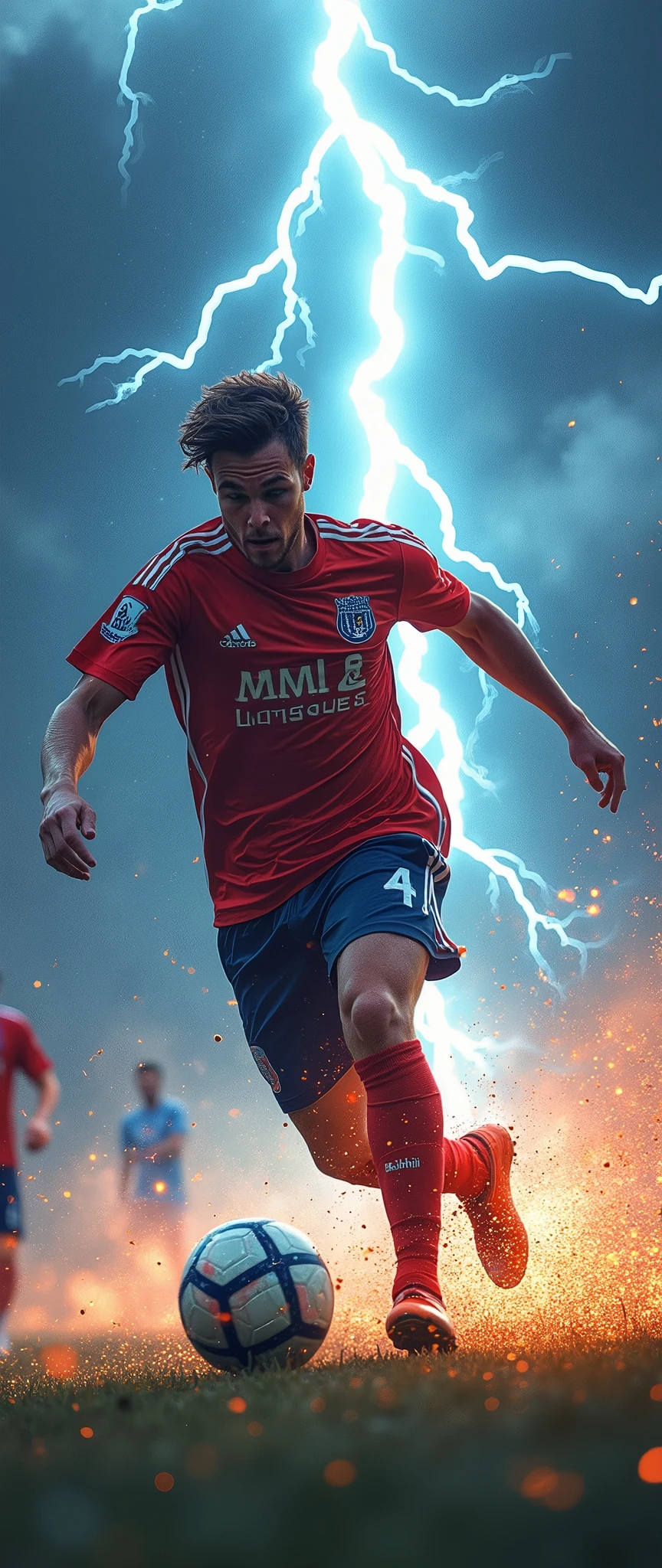 (masterpiece:1.2,Exceptional Quality,mirror-like,Cinematic Experience,Photorealistic:2.0,RAW Photos:2.0),8k,wallpaper,,(male:2.0),(Premier League:2.0),(Brighton & Hove Albion FC:2.0),(mitoma:2.0),(soccer player:2.0),(front:2.0),(Shooting Motion:2.0),(dynamic:2.0),(Depicts violent electrical discharges in the atmosphere:2.0),(Motion Blur:2.0),(Detailed hand drawing:2.0)