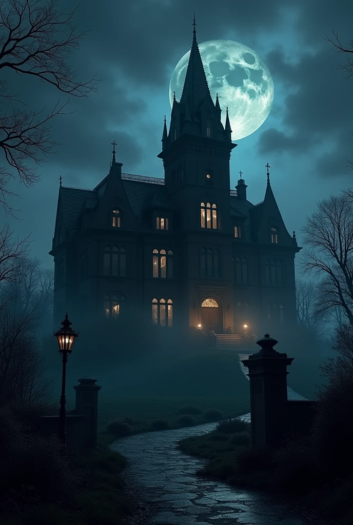 Batmans manor, night
